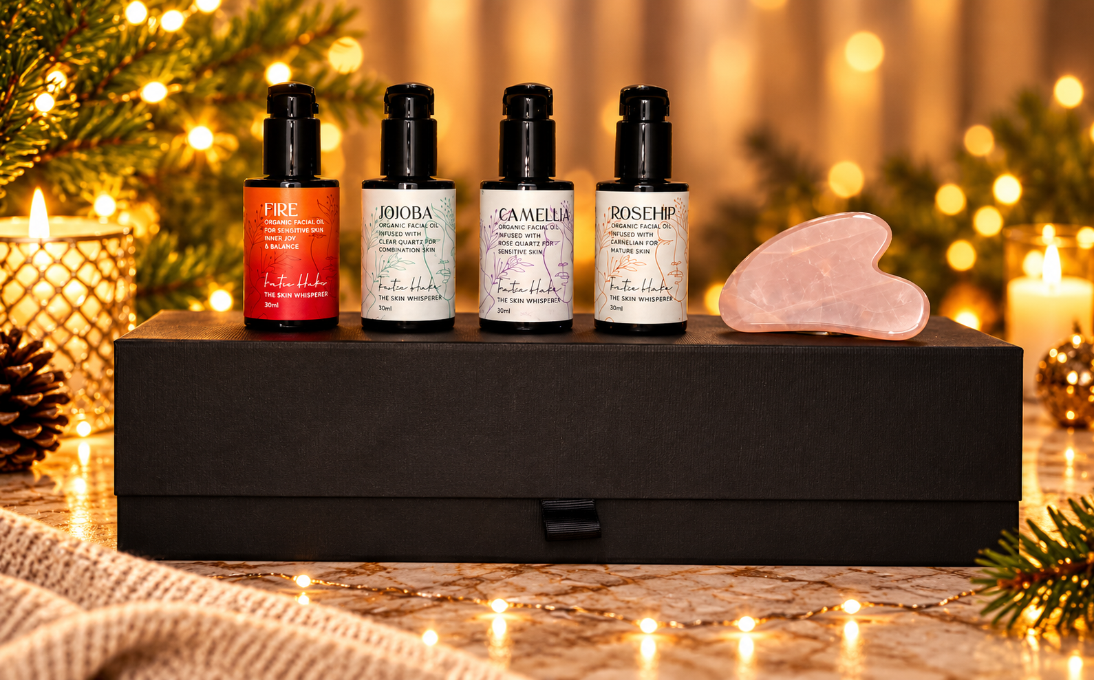 Facial Oil & Rose Quartz Gua Sha Ritual Gift Set