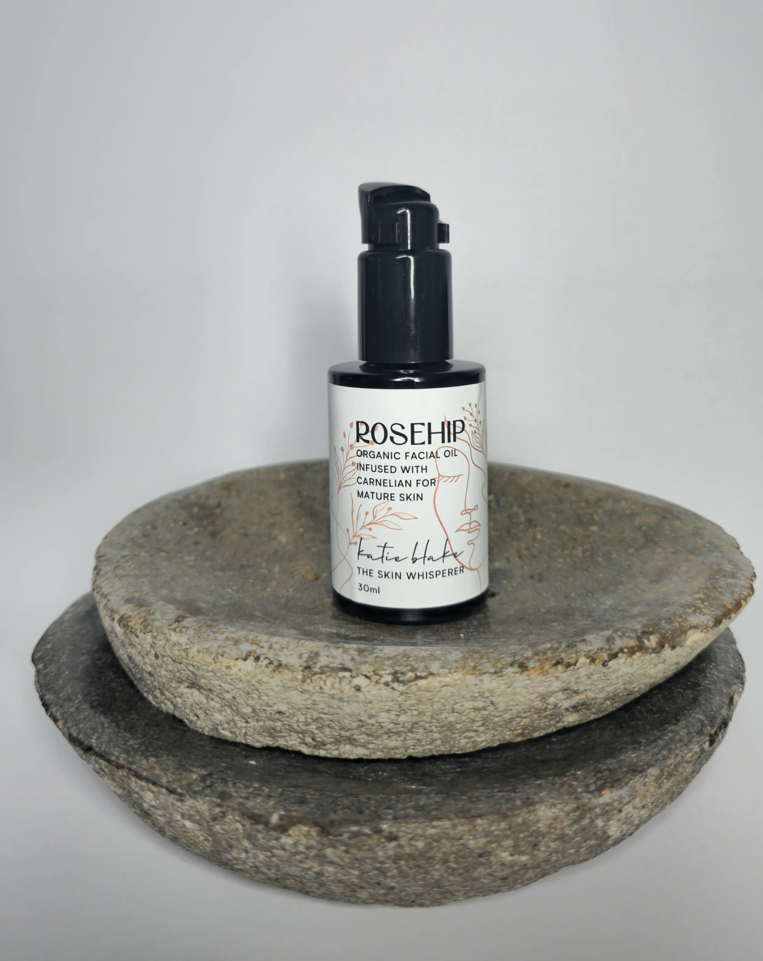 Organic Rosehip Facial Oil — Infused with Carnelian - 30ml