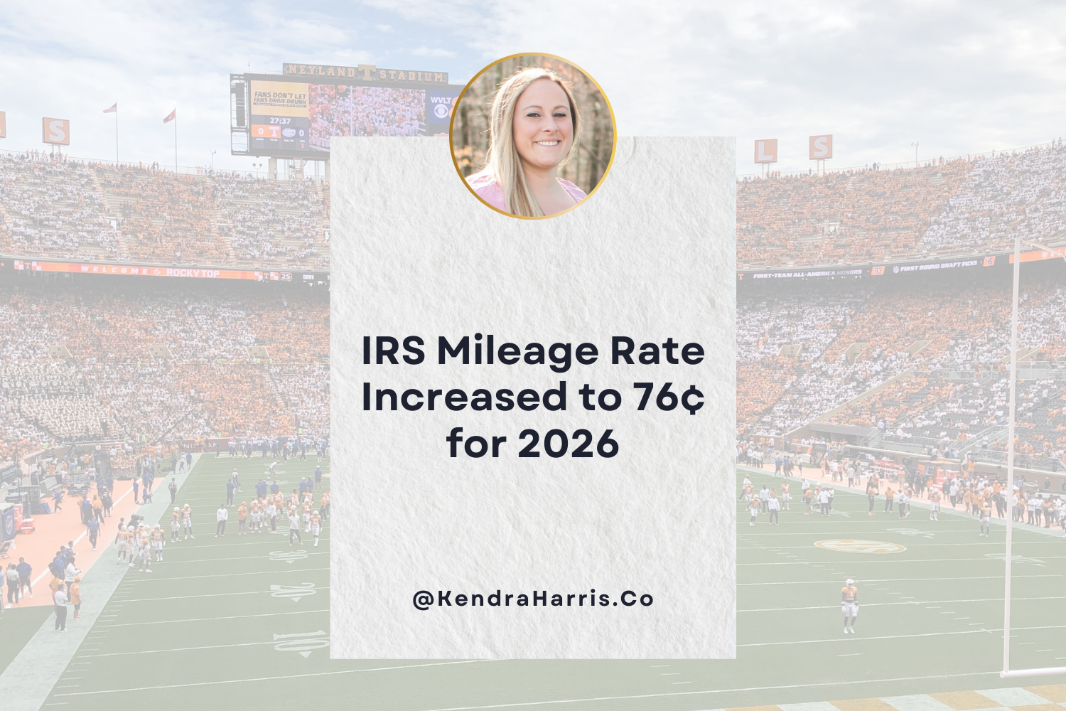 IRS Mileage Rate Increased to 76¢ for 2026