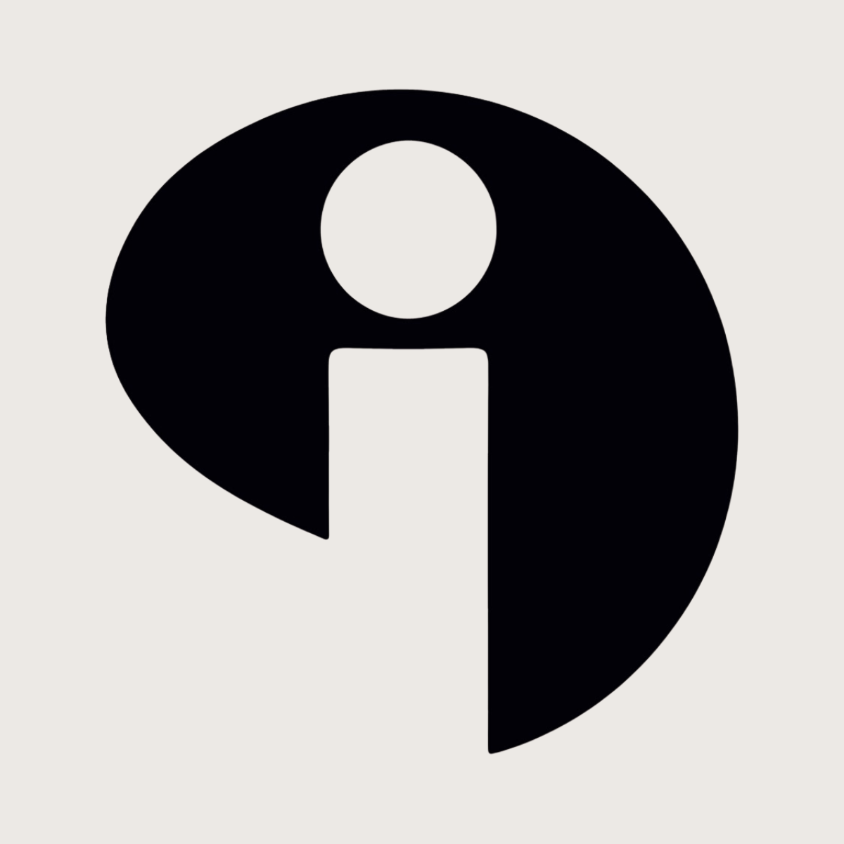 Interact logo representing the quiz and lead generation platform recommended by Kendra Harris, featuring a black lowercase "i" inside a circular black design on a light neutral background.