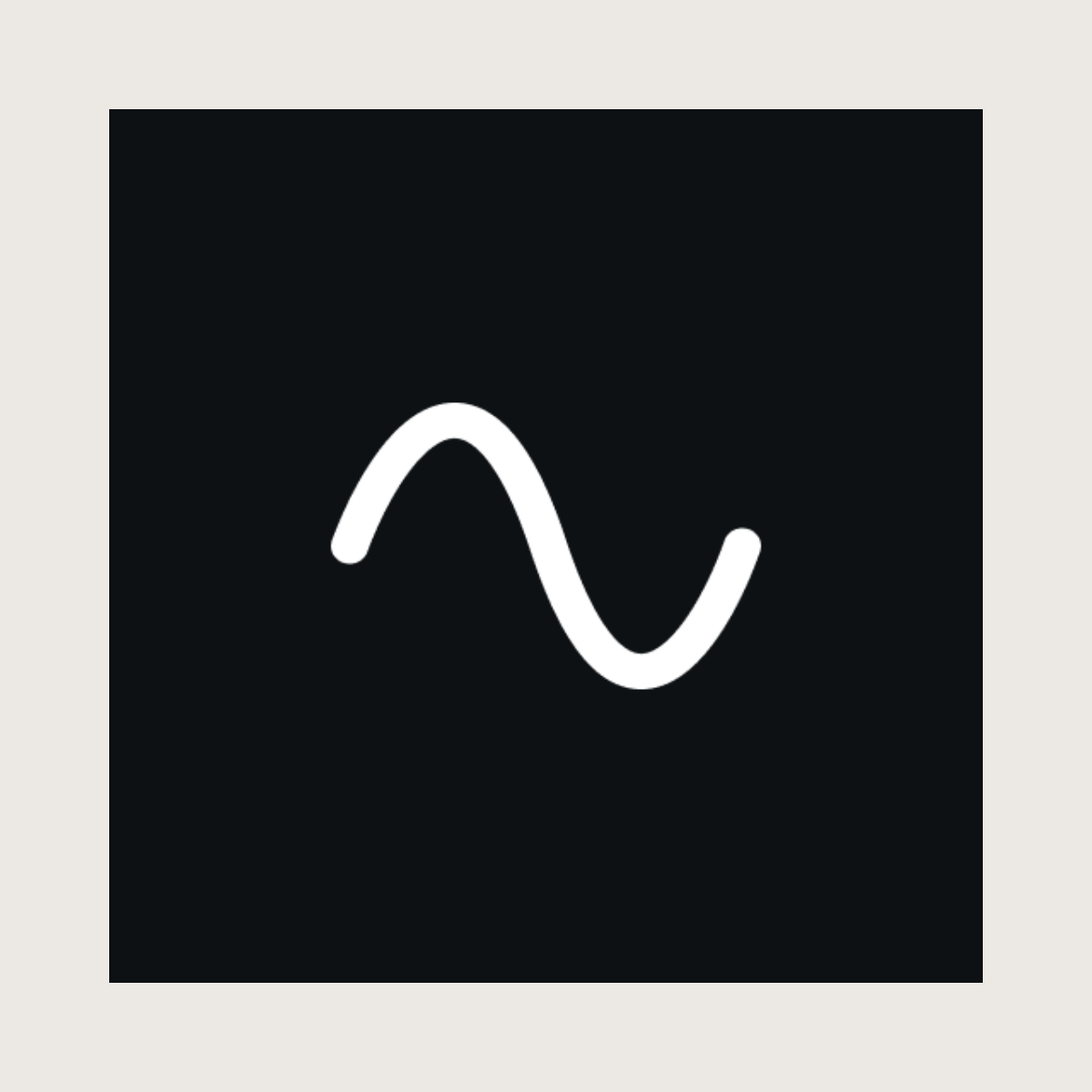 Riverside logo representing the Riverside podcast and video recording platform recommended by Kendra Harris, featuring a white wave-shaped line on a black square background.