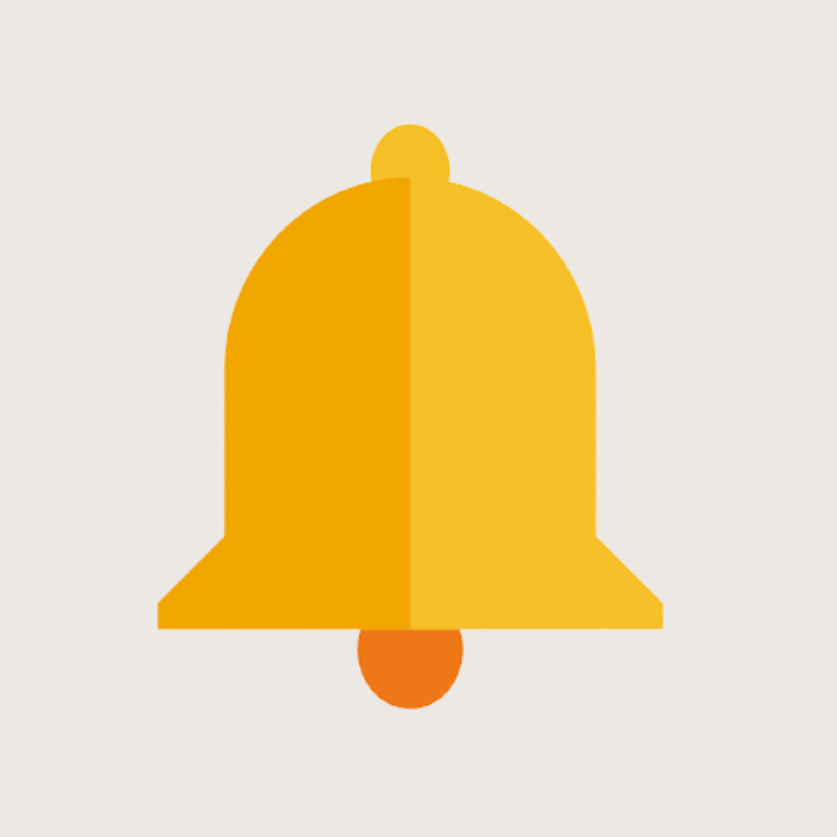 Google Alerts logo representing the content monitoring and email notification service recommended by Kendra Harris, featuring a yellow notification bell icon on a light neutral background.