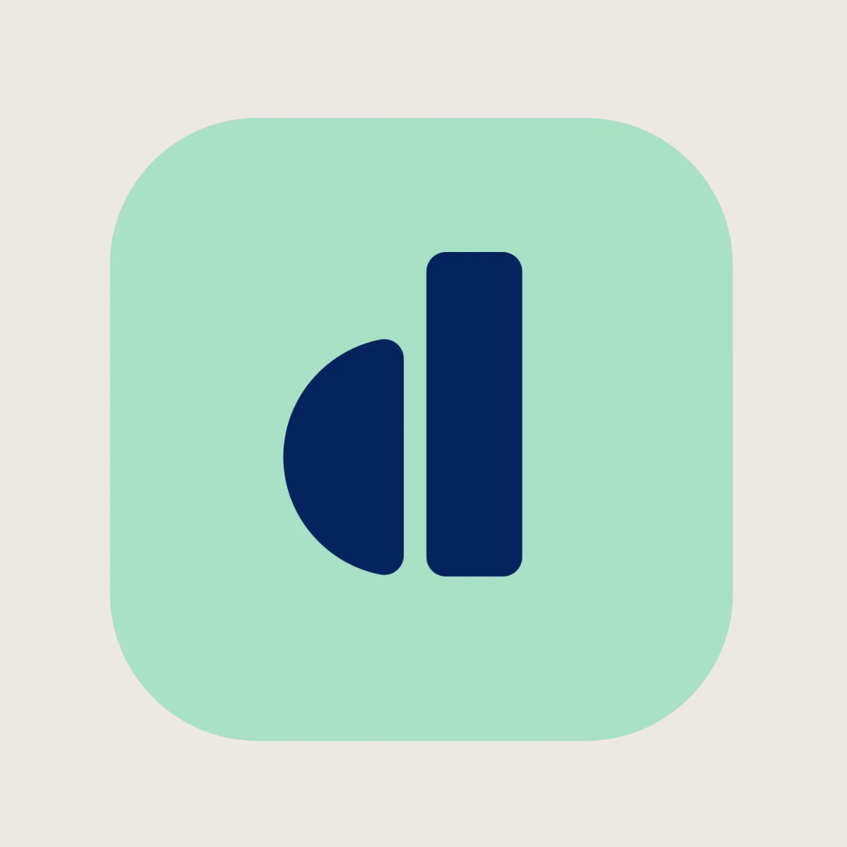 Dubsado logo representing the client relationship management (CRM) and business management platform recommended by Kendra Harris, featuring a dark navy abstract "D" icon on a light mint green rounded square background.