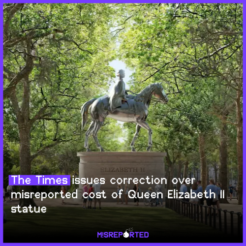 The Times issues correction over misreported cost of Queen Elizabeth II statue