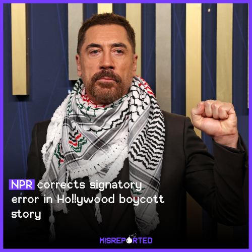 NPR corrects signatory error in Hollywood boycott story
