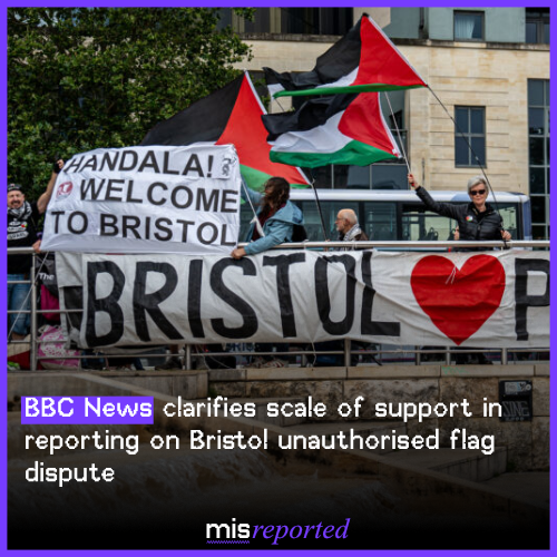 BBC News clarifies scale of support in reporting on Bristol unauthorised flag dispute