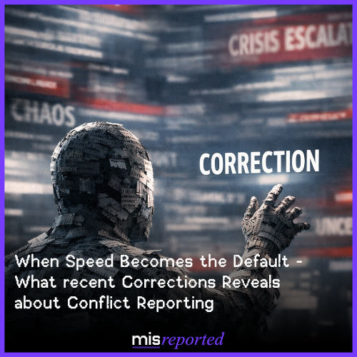 When Speed Becomes the Default - What recent Corrections Reveals about Conflict Reporting