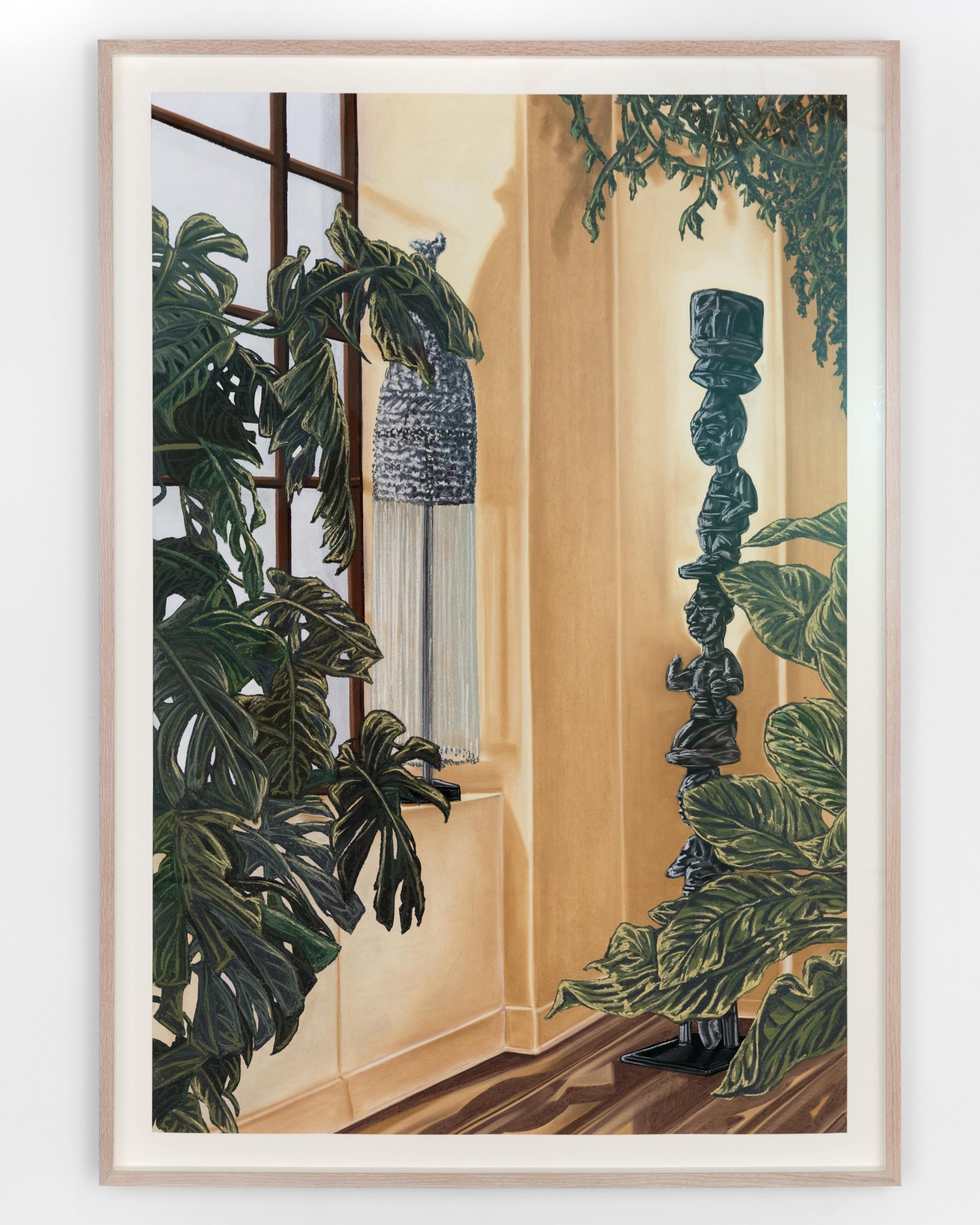Toyin Ojih Odutola Crown and House Post,
in Congress, 2018
Charcoal, pastel, and pencil on paper 162.2 x 106.7 cm 63.9 x 42 in © Toyin Ojih Odutola. Courtesy of the artist and Jack Shainman Gallery. Included in Arte Collectum I.