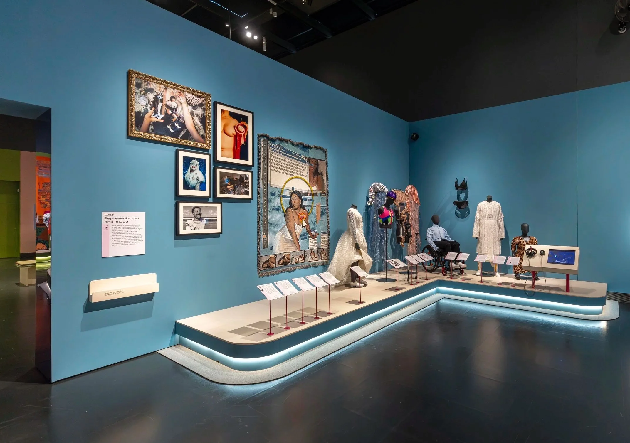  Qualeasha Wood at the Victoria and Albert Museum South Kensington, London.  Exhibition view, Design and Disability.&nbsp;© Victoria and Albert Museum, London. 