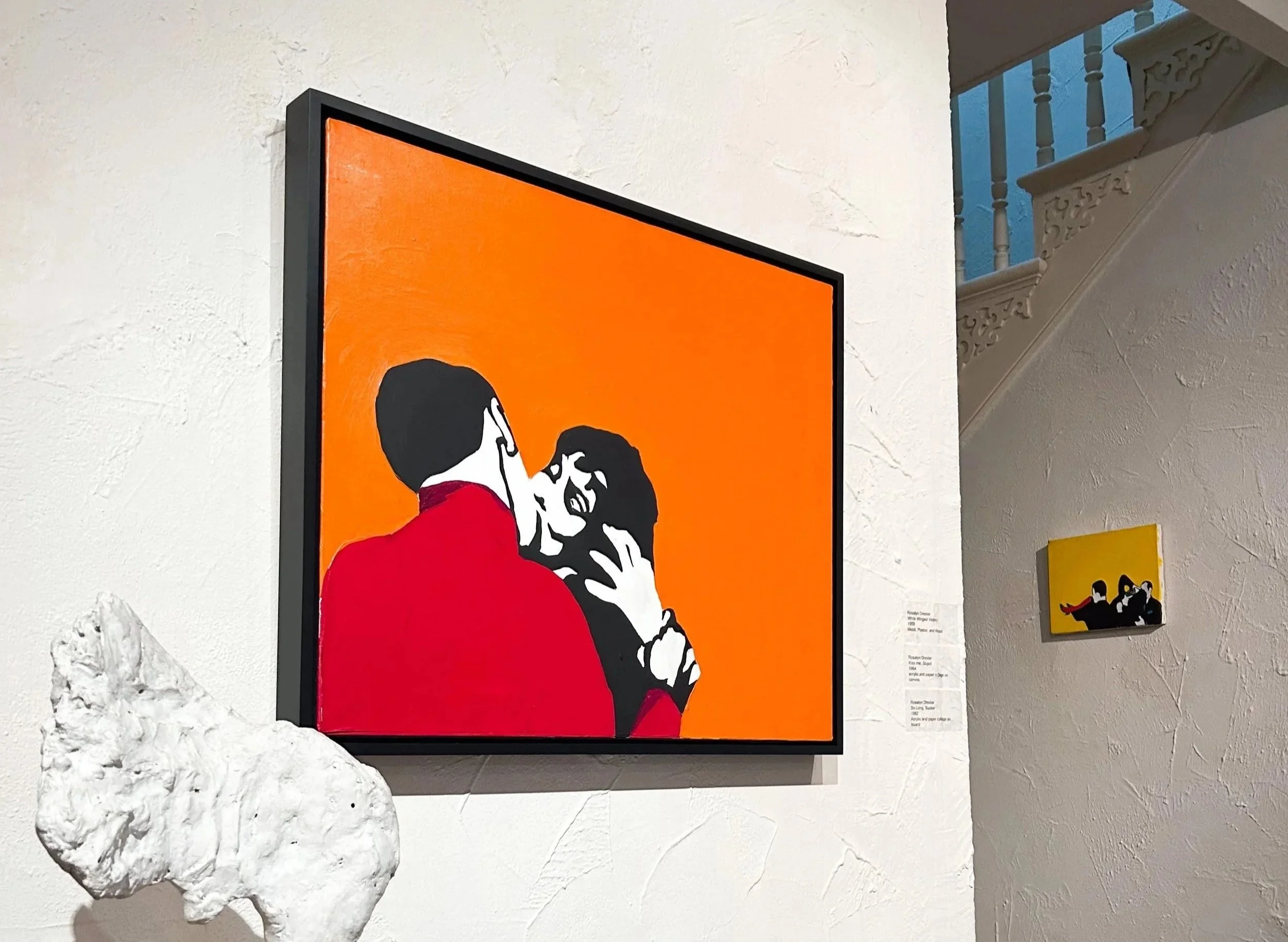  Rosalyn Drexler at the Pollock-Krasner House and Study Center, East Hampton, New York. Exhibition view, At Home with Rosalyn Drexler. © Pollock-Krasner House and Study Center. 