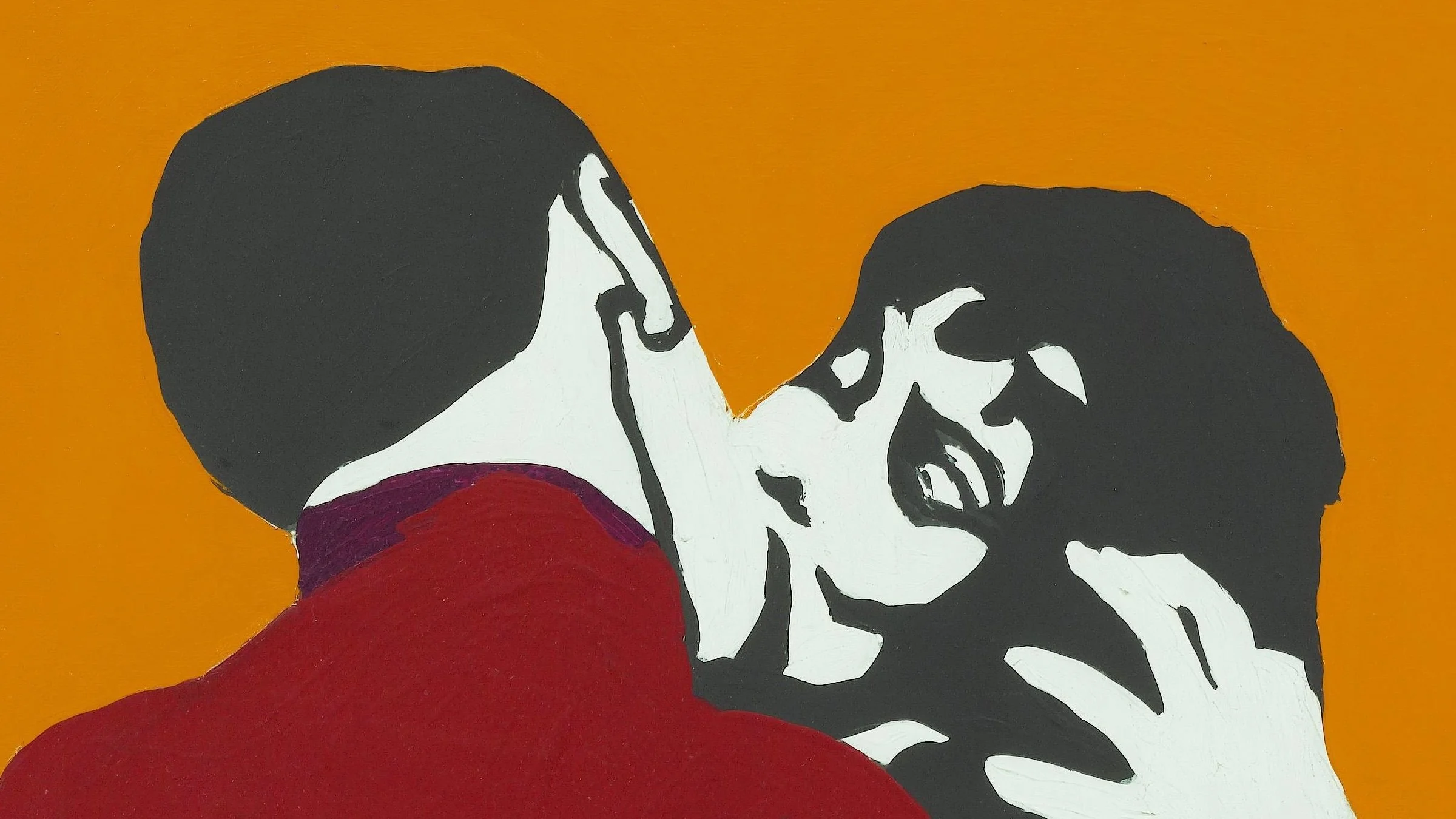 Rosalyn Drexler, Kiss Me, Stupid , 1964 (Detail). © Rosalyn Drexler Estate. Courtesy of Garth Greenan Gallery. Included in Arte Collectum I.
