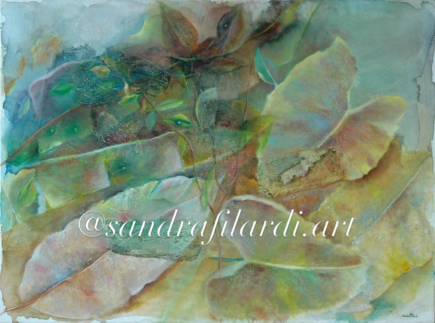 Folhas da Mata Atl&acirc;ntica 
90x120cm
Original - Acervo da Artista
Reprodu&ccedil;&atilde;o sob encomenda - contato Bio