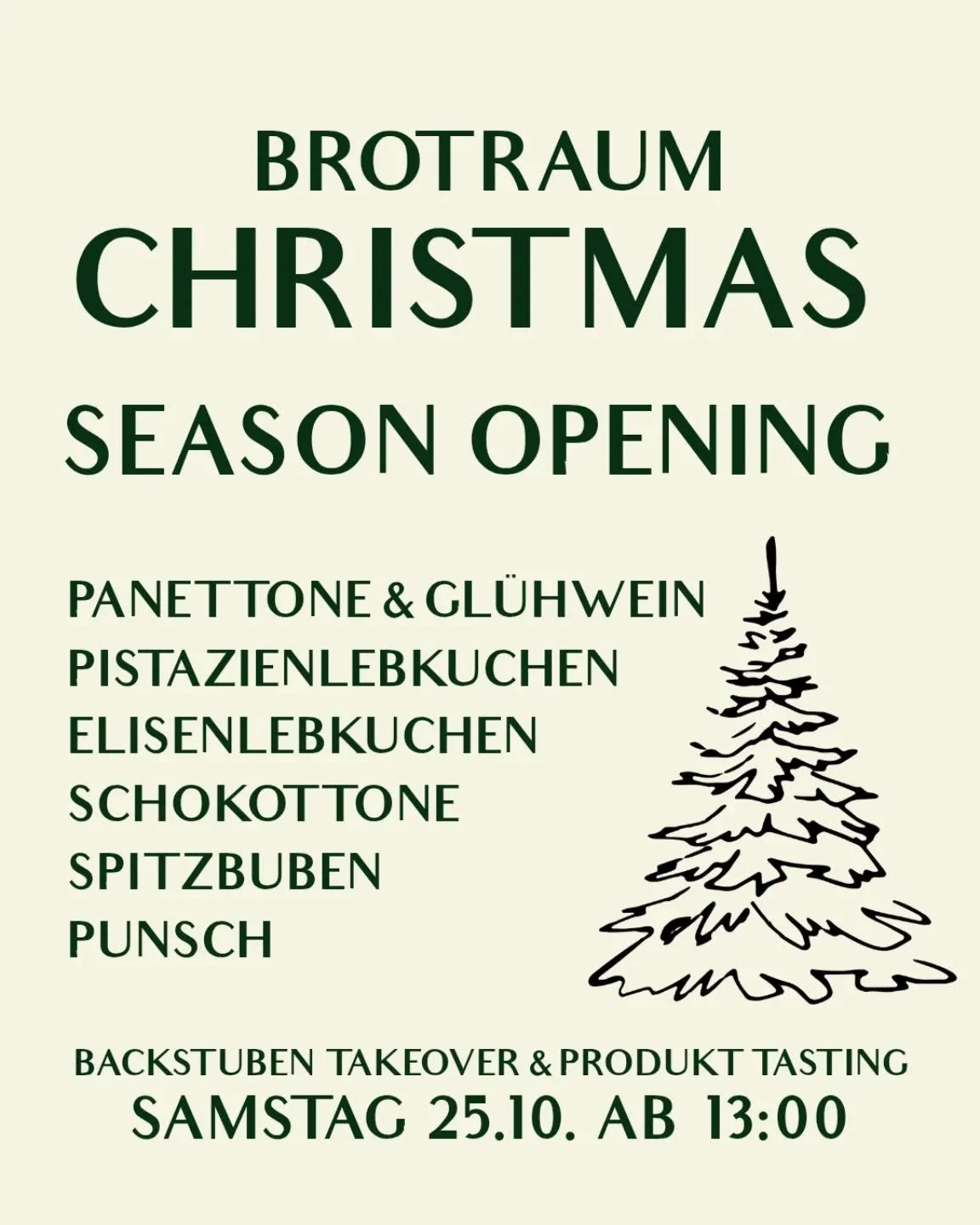 Ab n&auml;chster Woche geht's so langsam los mit Weihnachten im Brotraum - am Samstag kapern wir dann nachmittags die Backstube, schneiden Panettone &amp; Lebkuchen zum probieren auf, schenken Gl&uuml;hwein &amp; Punsch aus, und erz&auml;hlen zu alle