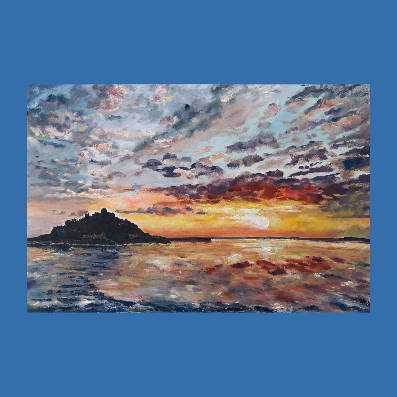 Sunset over St Michael’s Mount - Cornwall Giclée Wall Art Print