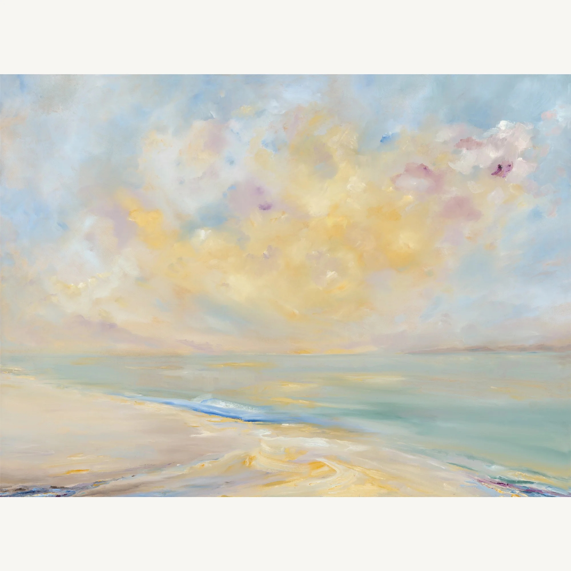 First Light - Large Hand Painted Coastal Oil Painting