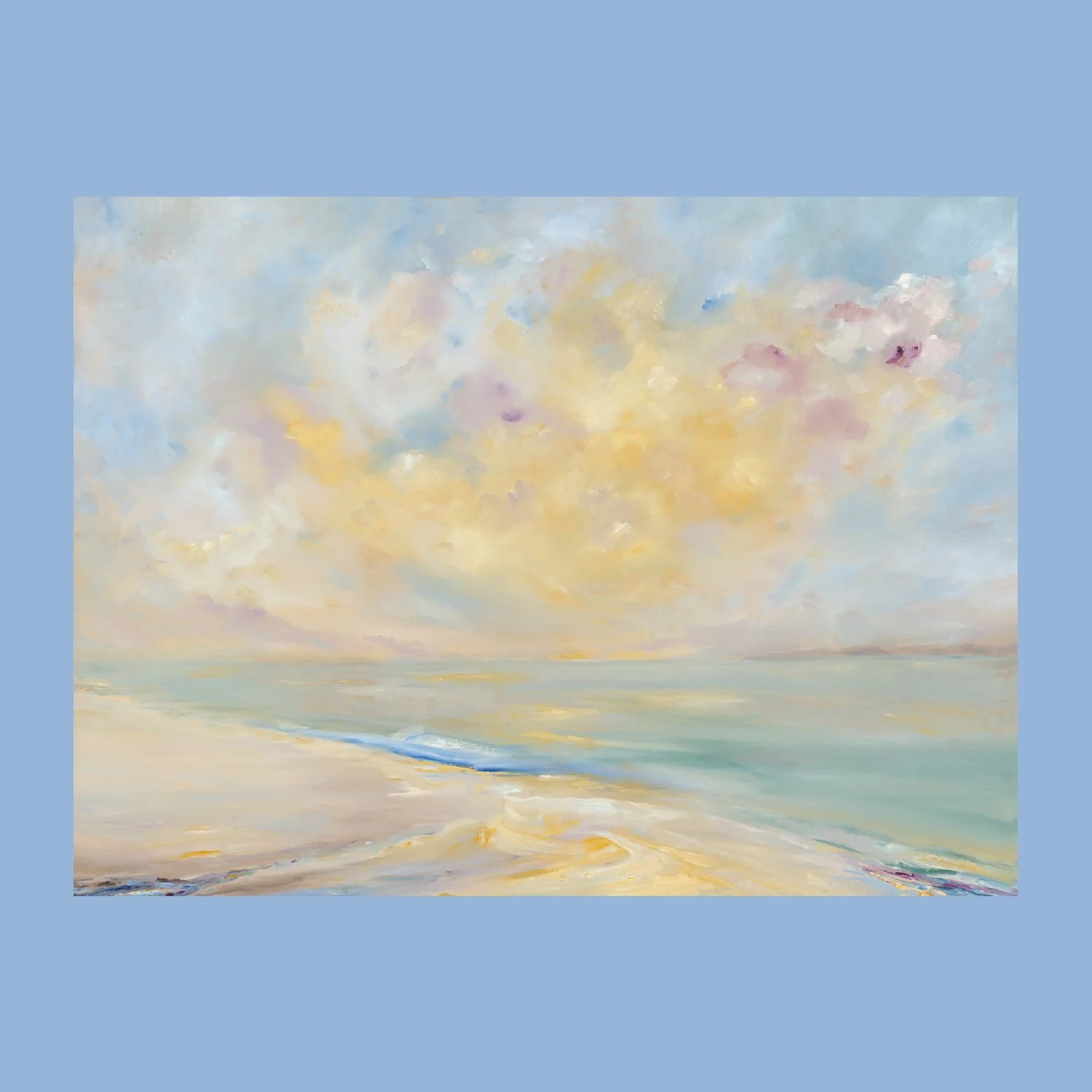 First Light - Large Hand Painted Coastal Oil Painting