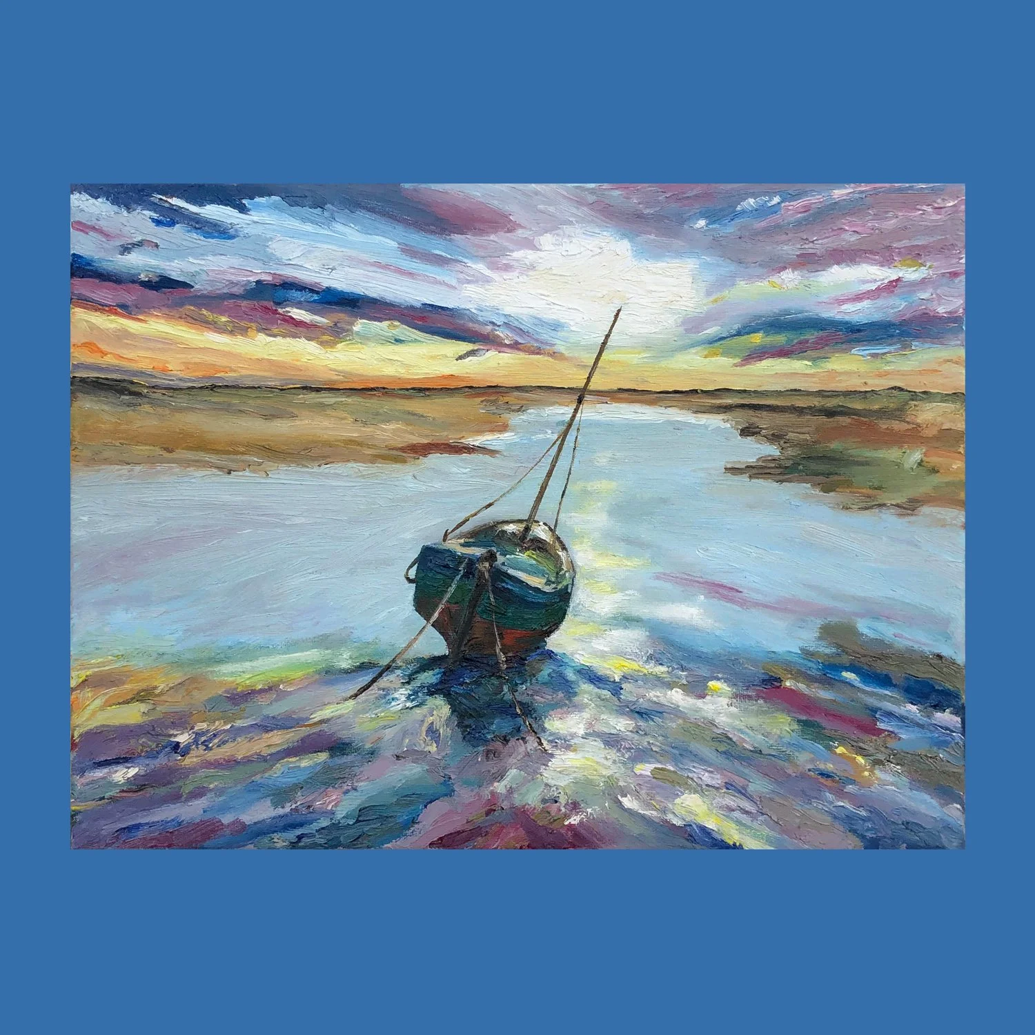 Brancaster Staithe at Sunset - Norfolk Coastal Giclée Wall Art Print