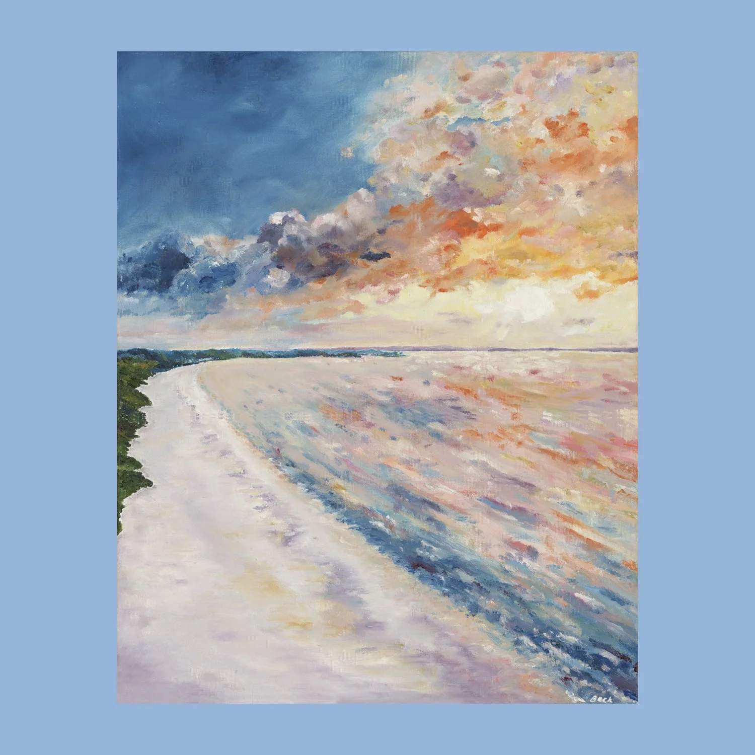 Australian Wild Light - Hand-Painted Coastal Oil Painting
