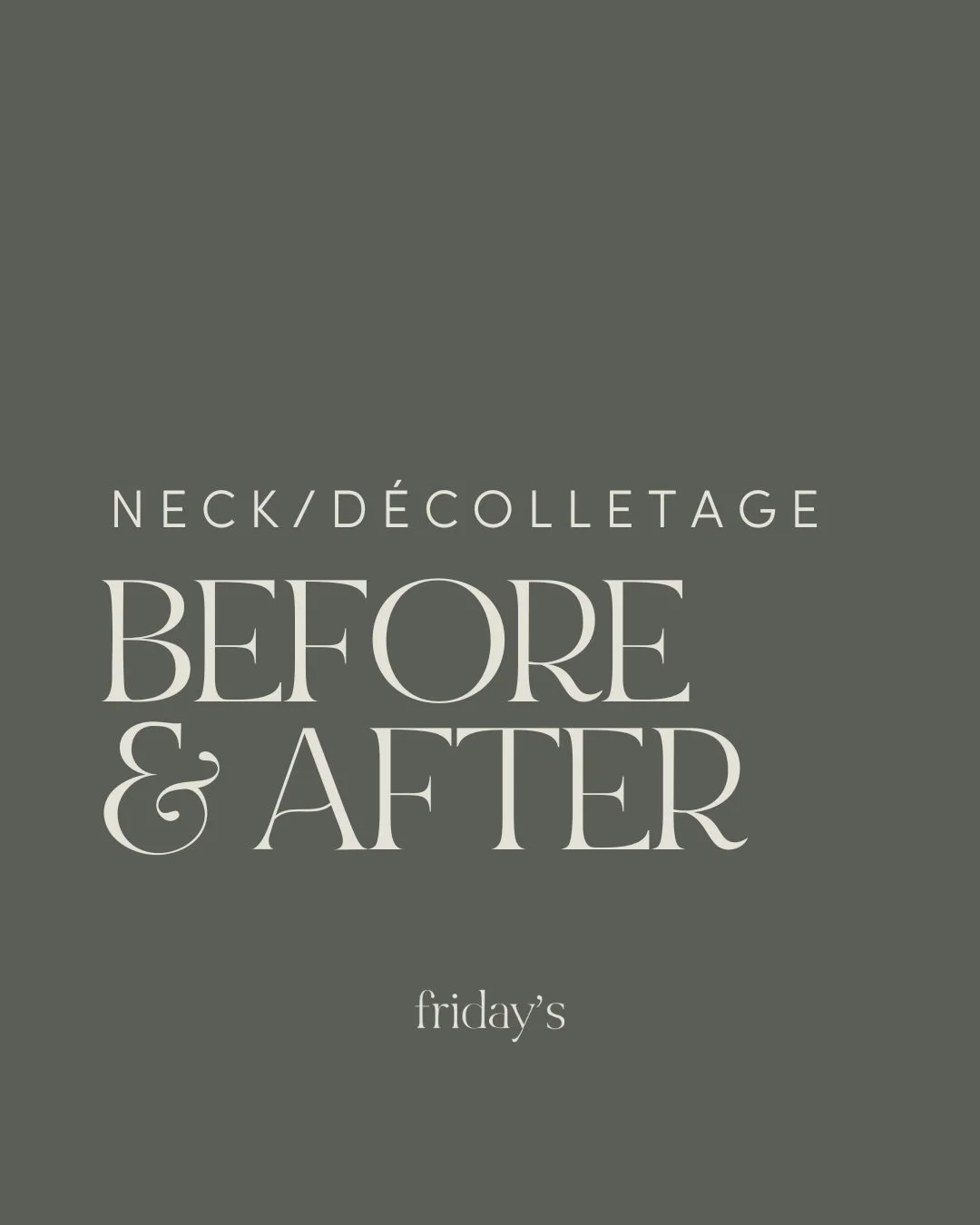 Your face might look your age, but your neck is telling a different story.

Thankfully, this is totally normal and totally fixable.

Most clients come in wanting facial rejuvenation first. Once they see those results, the next stop is always the neck
