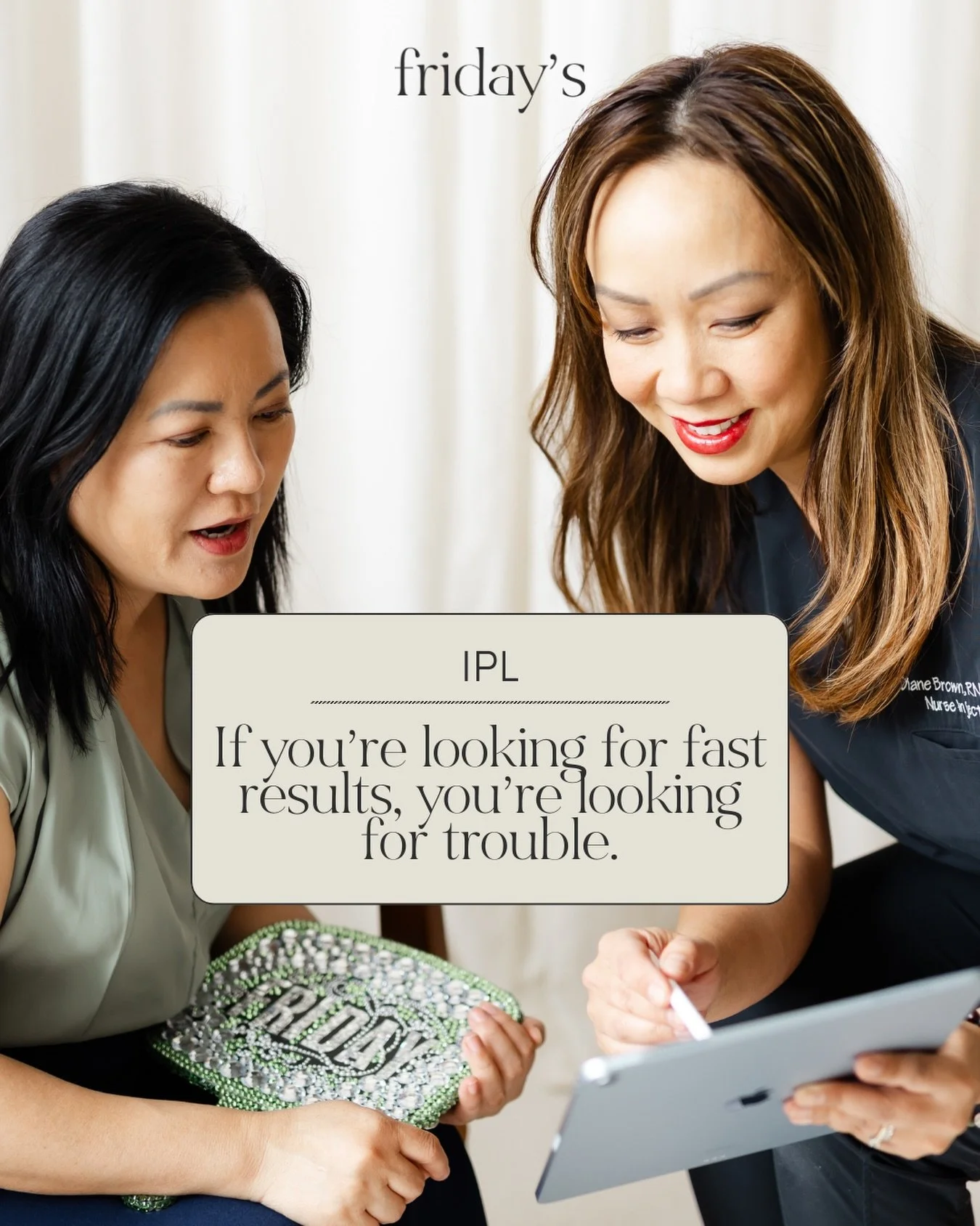 When clients come in for their first laser treatment they often want it to be aggressive. We get it - we all want fast results.

But here&rsquo;s what we know:
&rarr;everyone reacts differently to laser treatment
&rarr;going too strong, too soon, can