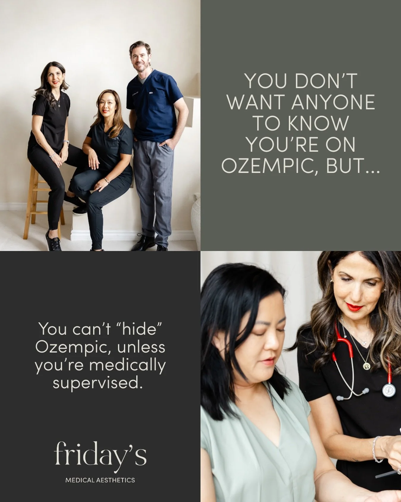 You want your GLP-1 journey to be hush-hush. Totally fair. BUT, rapid weight loss is obvious.

Your GP writes the prescription, sends you on your way, and suddenly your body is changing faster than your face can keep up.

That&rsquo;s when people sta