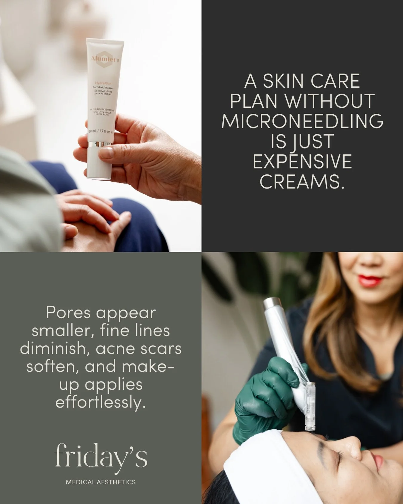 The internet will tell you that a great skincare routine will change your life.

And it will, but products alone aren&rsquo;t enough.

A real skincare plan includes advanced medical treatments. And for almost every skin type and age, that treatment i