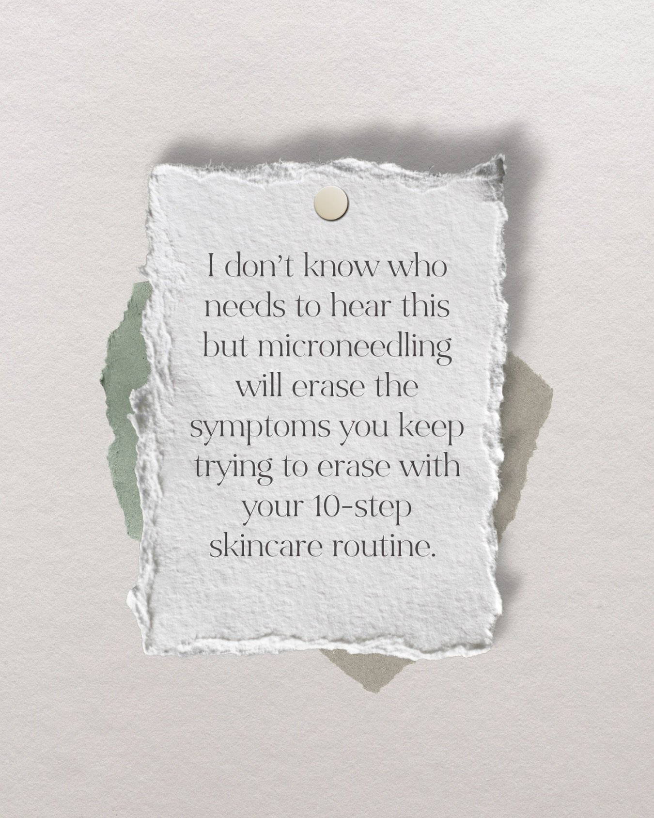 It&rsquo;s so simple.

We&rsquo;ve overcomplicated skincare and anti-aging to the point of exhaustion.

Microneedling is the solution to the things you keep trying to out-serum: texture, laxity, pores, dullness, and early aging.

Skincare is importan