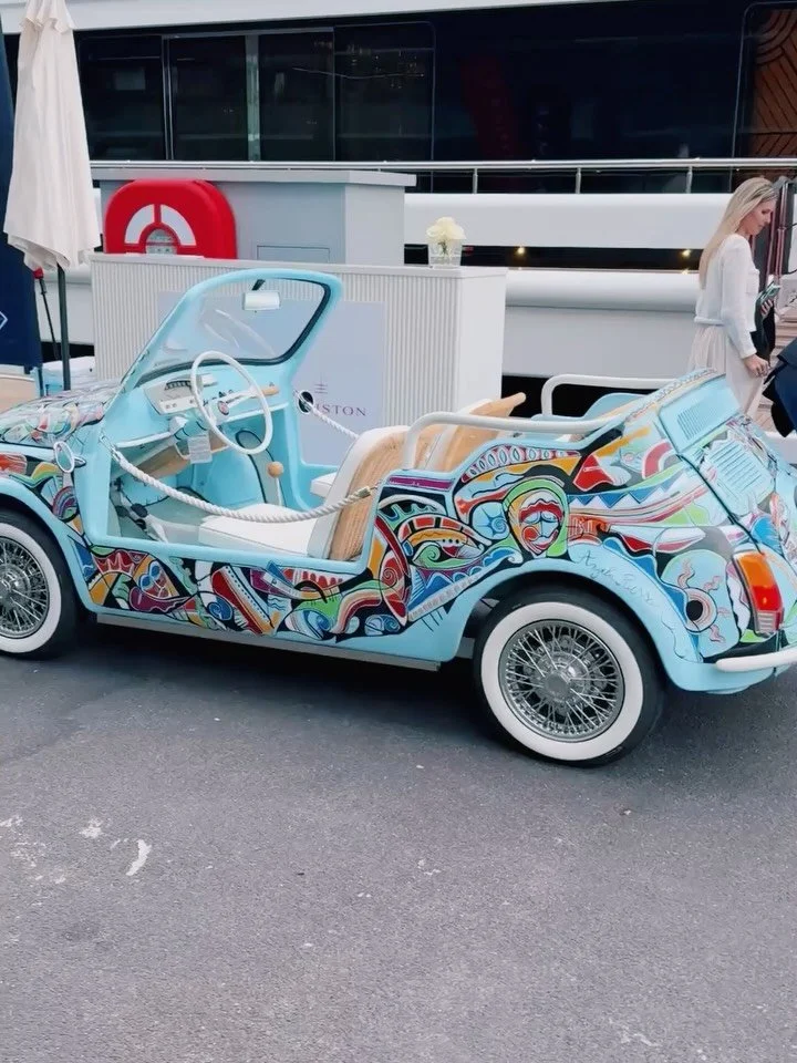 Enjoying the best days of the year at the Monaco Yacht Show, with our art on wheels adding its own touch of beauty to this magical place. ⚓️🚘✨ #monaco #mys