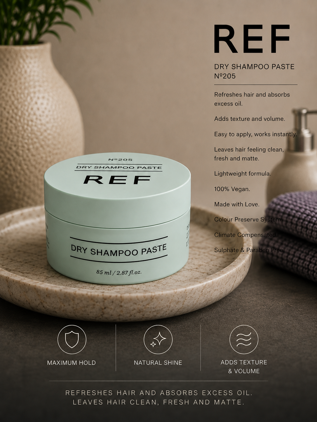 REF Dry Shampoo Paste N°205