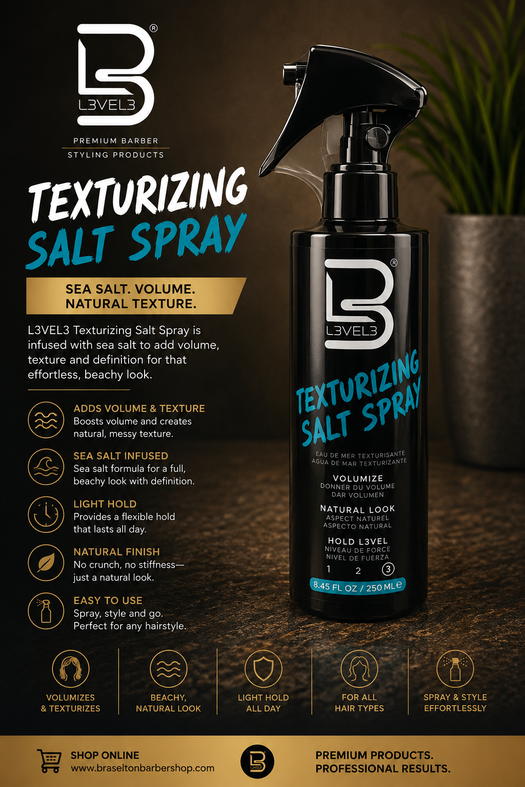 L3VEL3 Texturizing Salt Spray