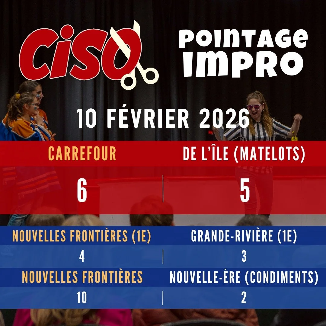 🌟 R&eacute;sultats des matchs 🌟
10 f&eacute;vrier 2026
-
Les photos des &eacute;toiles ne seront pas disponibles jusqu'&agrave; nouvelle ordre. Nous voulons d&rsquo;abord nous assurer d&rsquo;&ecirc;tre conformes aux nouvelles normes en vigueur con