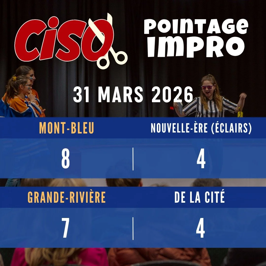 🌟 R&eacute;sultats des matchs 🌟
31 mars 2026
-
Les photos des &eacute;toiles ne seront pas disponibles jusqu'&agrave; nouvel ordre. Nous voulons d&rsquo;abord nous assurer d&rsquo;&ecirc;tre conformes aux nouvelles normes en vigueur concernant le c