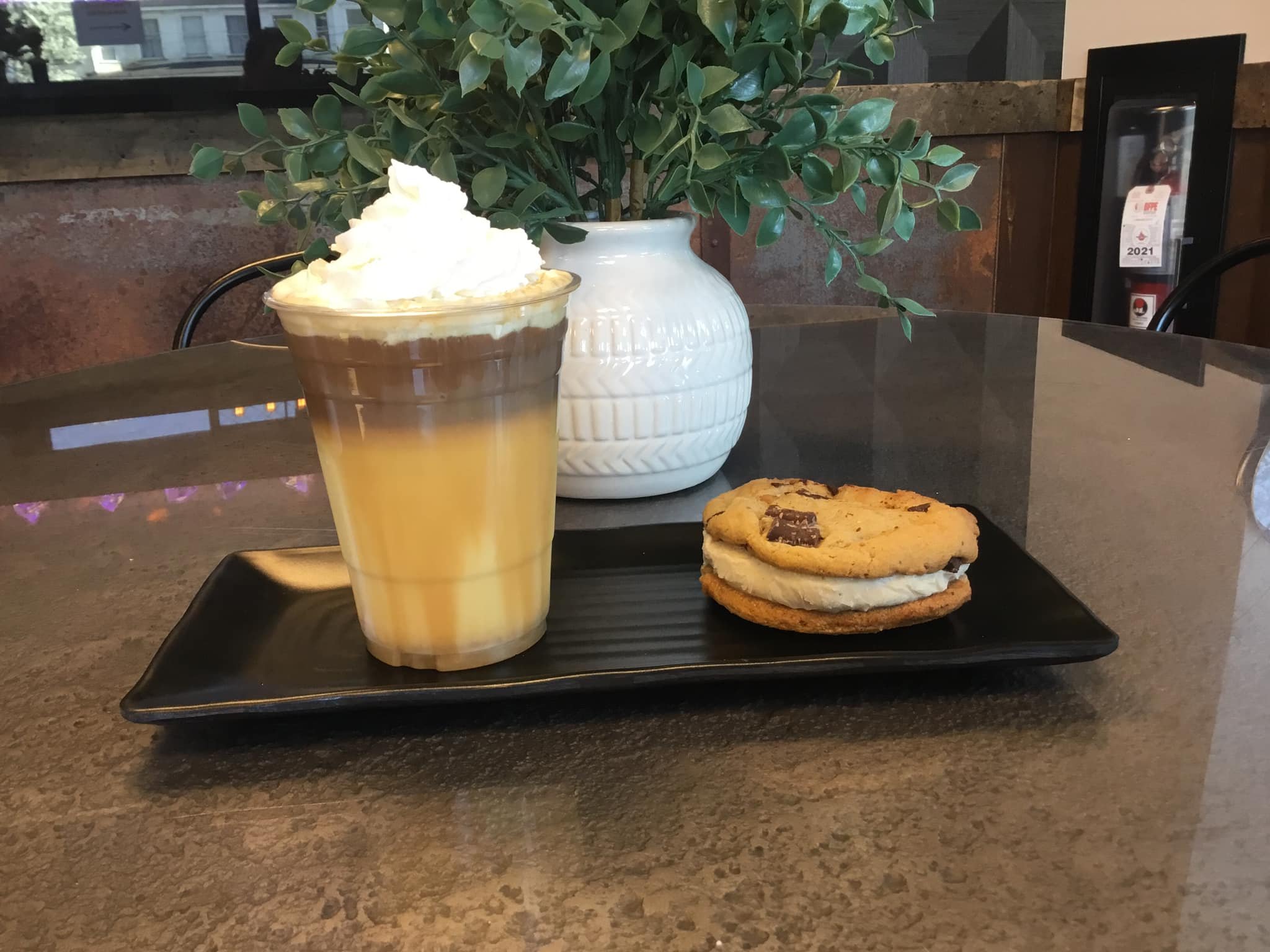 Iced Mocha & Gelato Cookie Sandwich