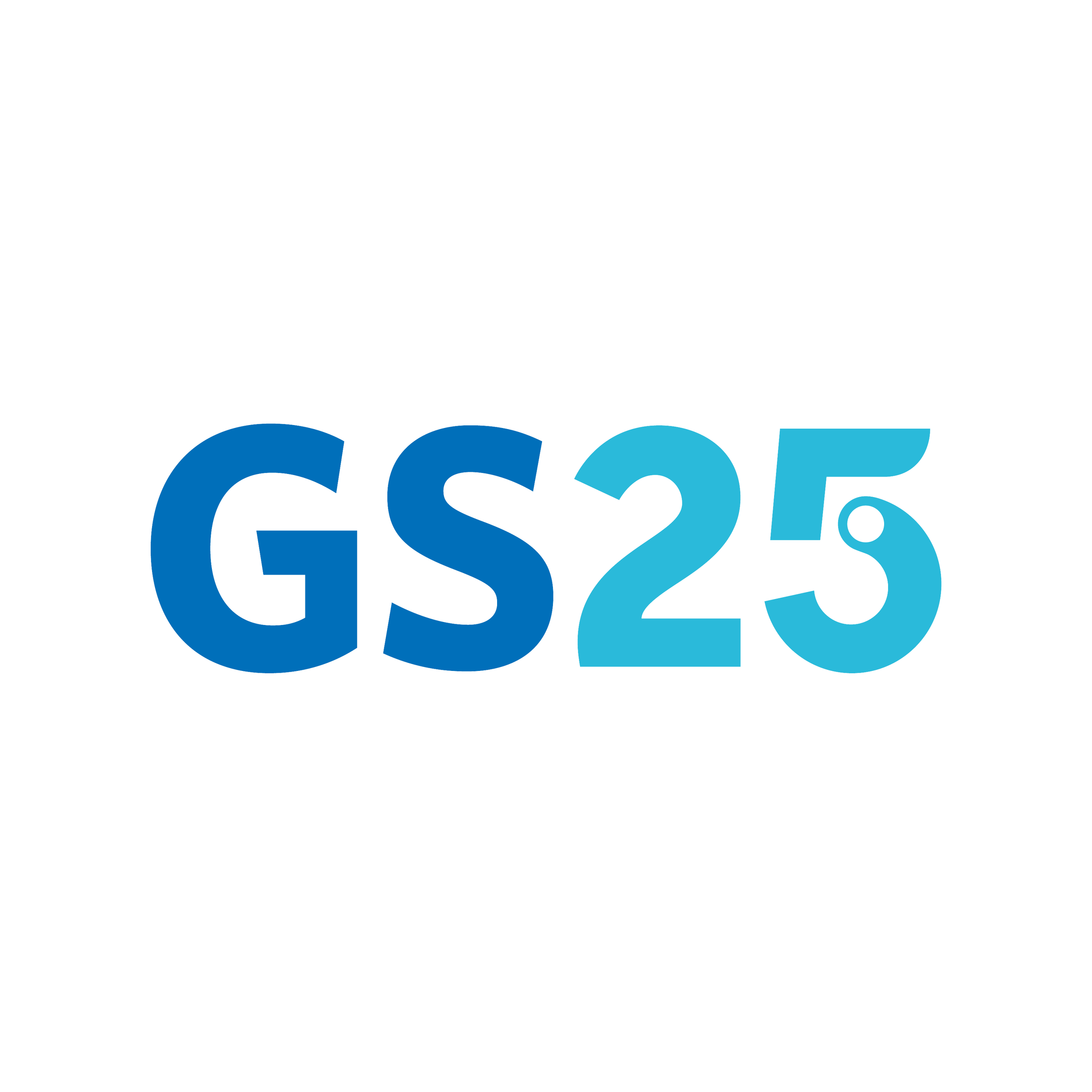 GXS 235 logo in blue shades on a white background.