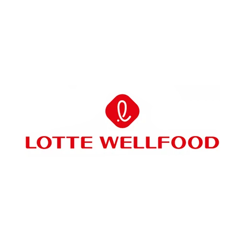 Lotte Wellfood logo with a red emblem and red text on a white background.