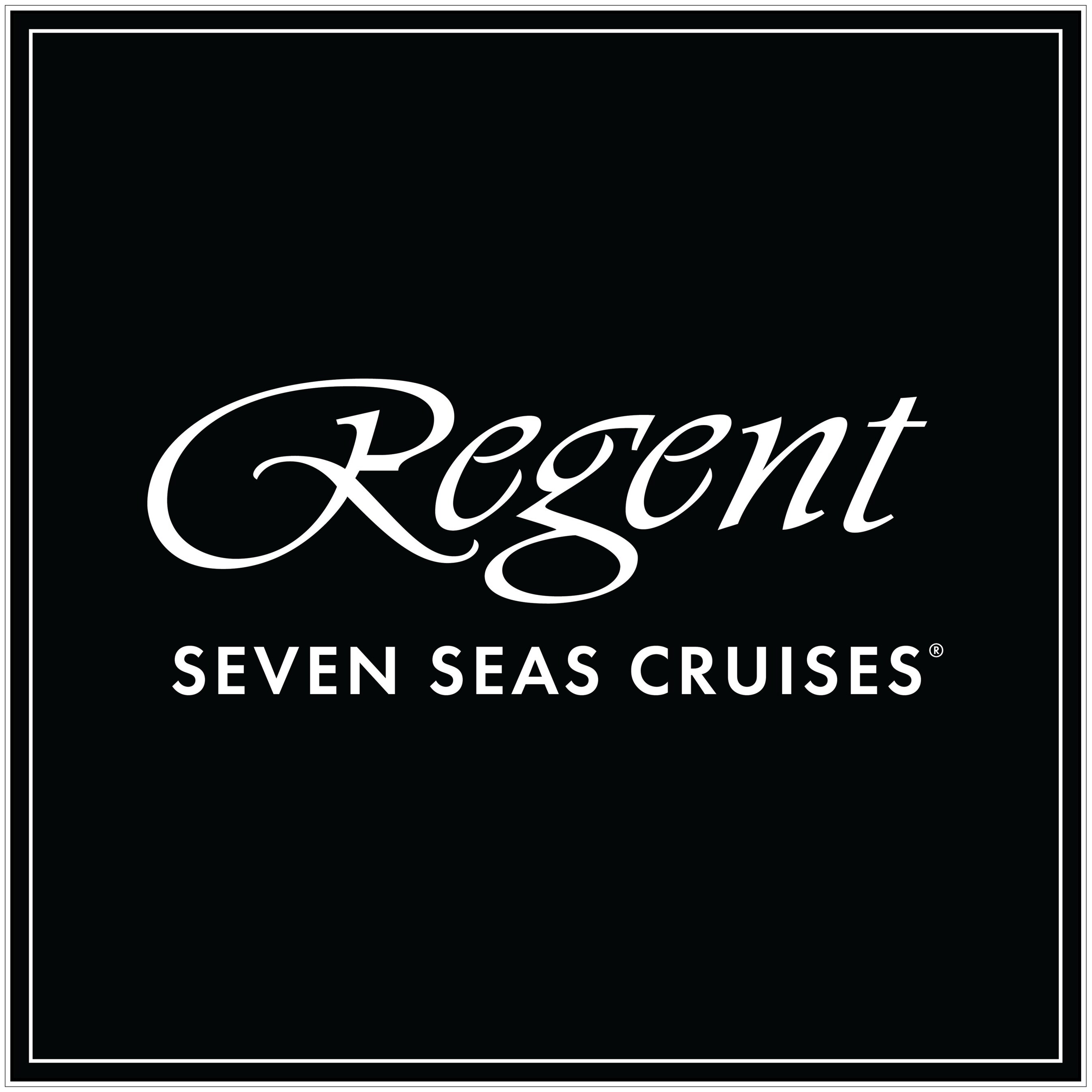 Regent Seven Seas Cruises logo on a black background