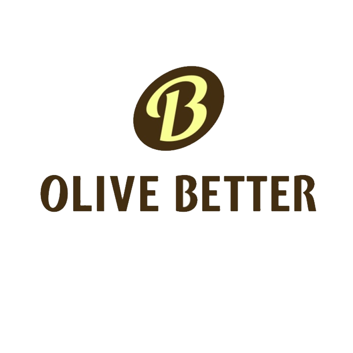Logo for Olive Better with a stylized letter B inside an olive shape and the text 'OLIVE BETTER' below.