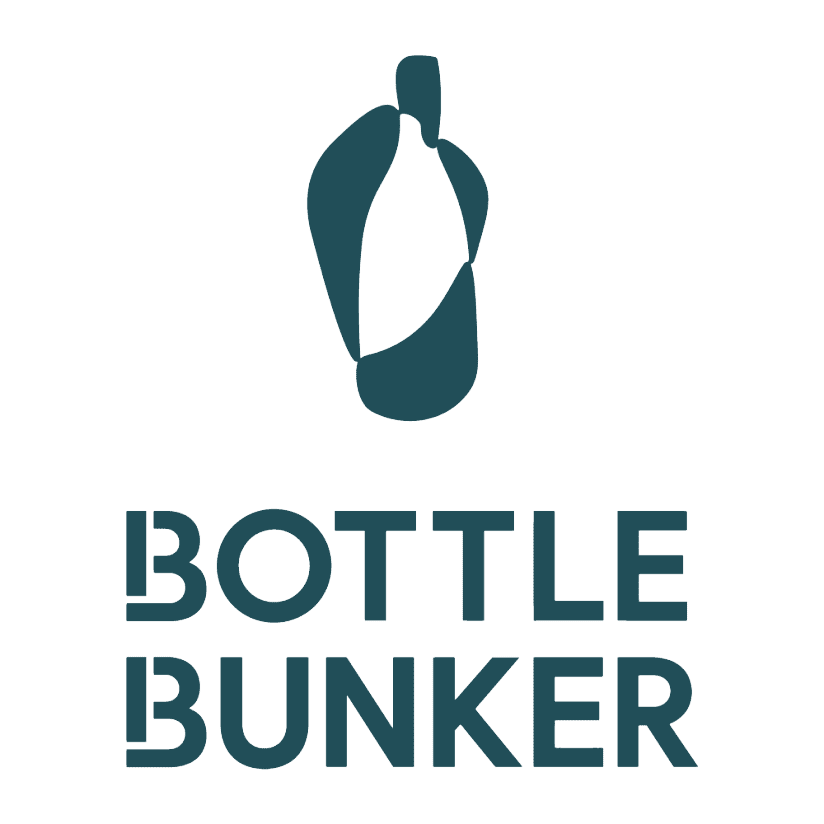 Logo for Bottle Bunker featuring a stylized bottle and the text 'Bottle Bunker' beneath it.