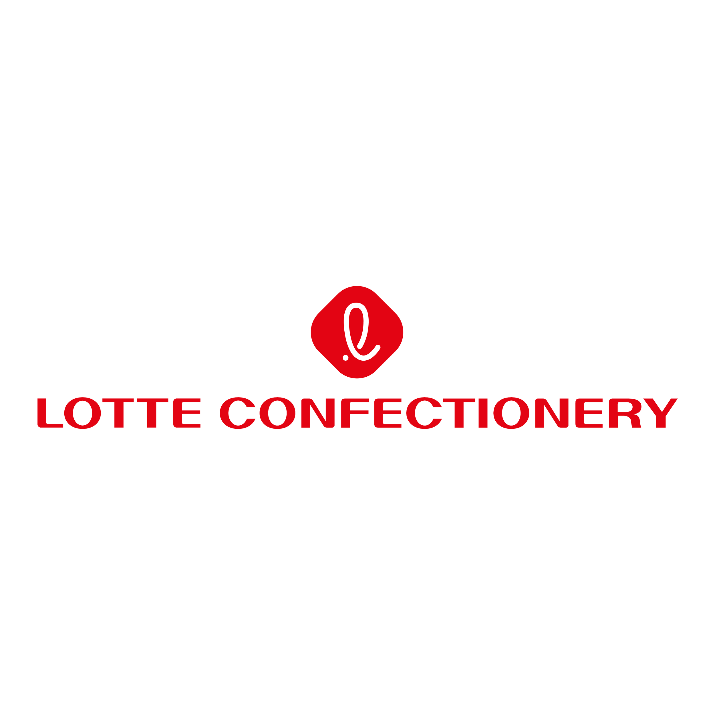 Lotte Confectionery logo with a red stylized 'L' symbol above the company name in bold red letters on a white background.