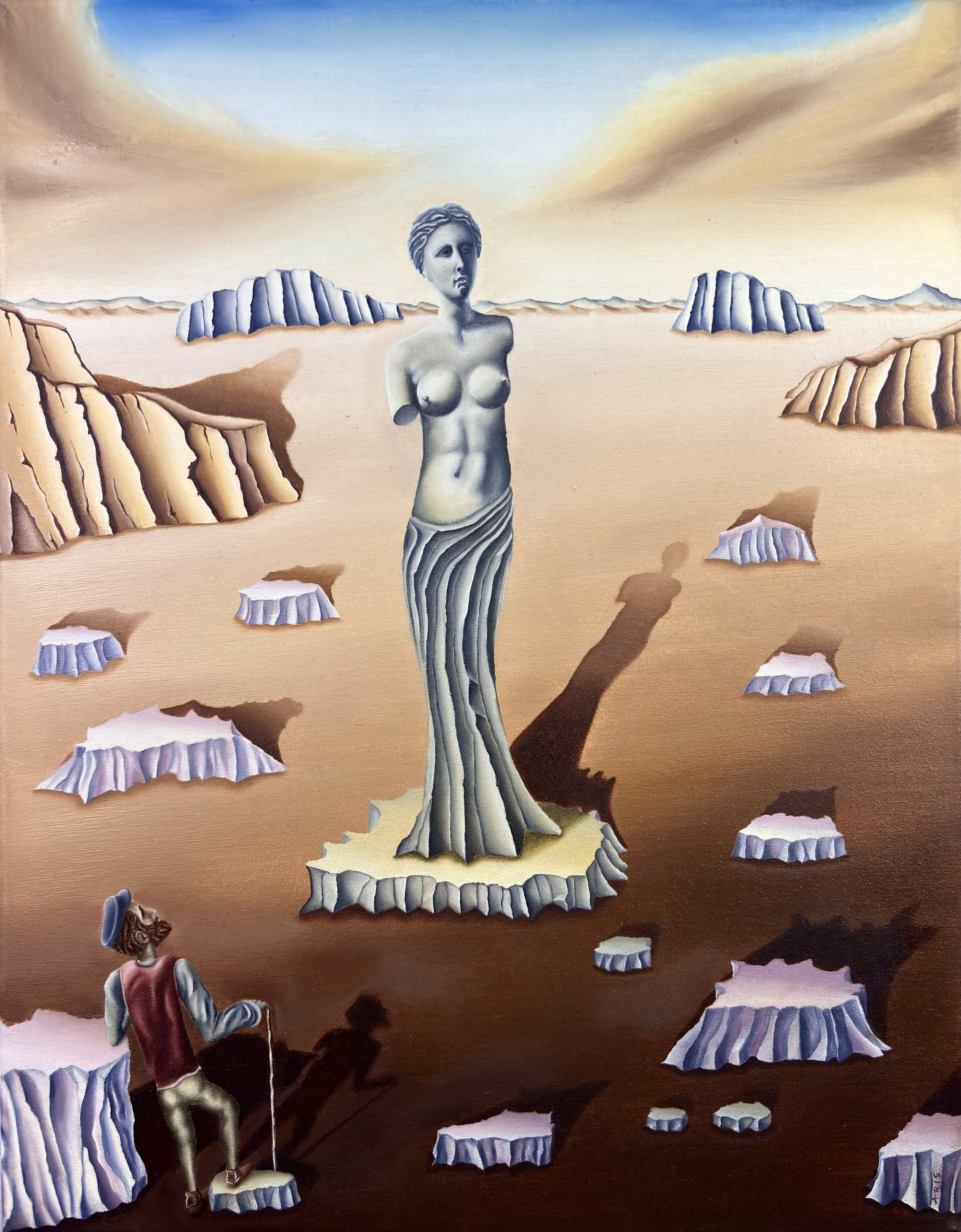 "Mythological Echo" Oil paint on 31.5x40cm canvas