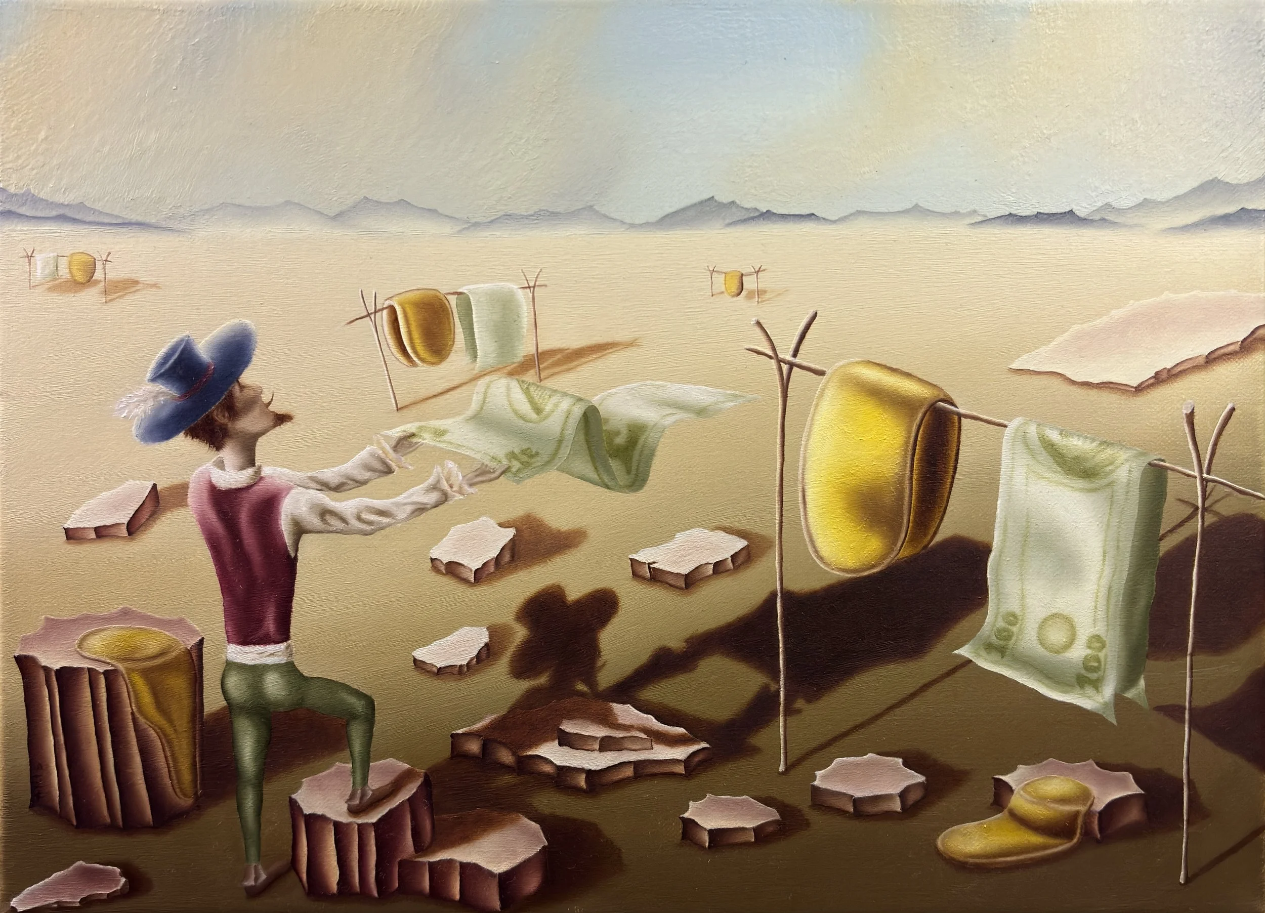 "The Reminiscence of Currency" Oil paint on 24×33cm Canvas