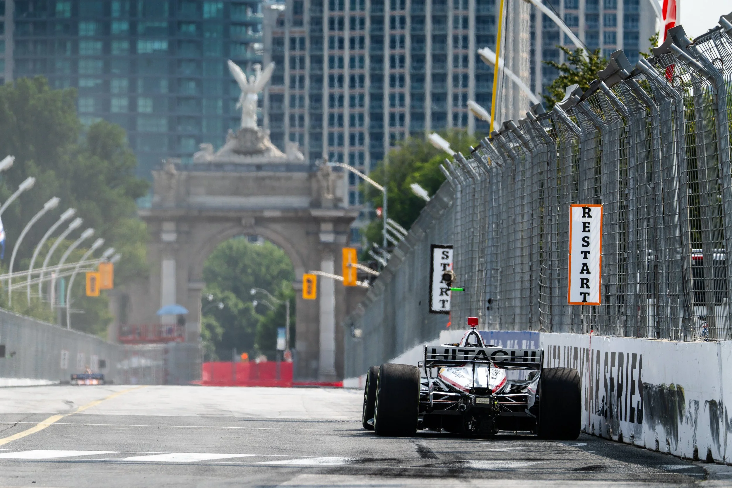 Queens Gate in the Honda Indy race. Toronto Ontario motorsports photographer. 