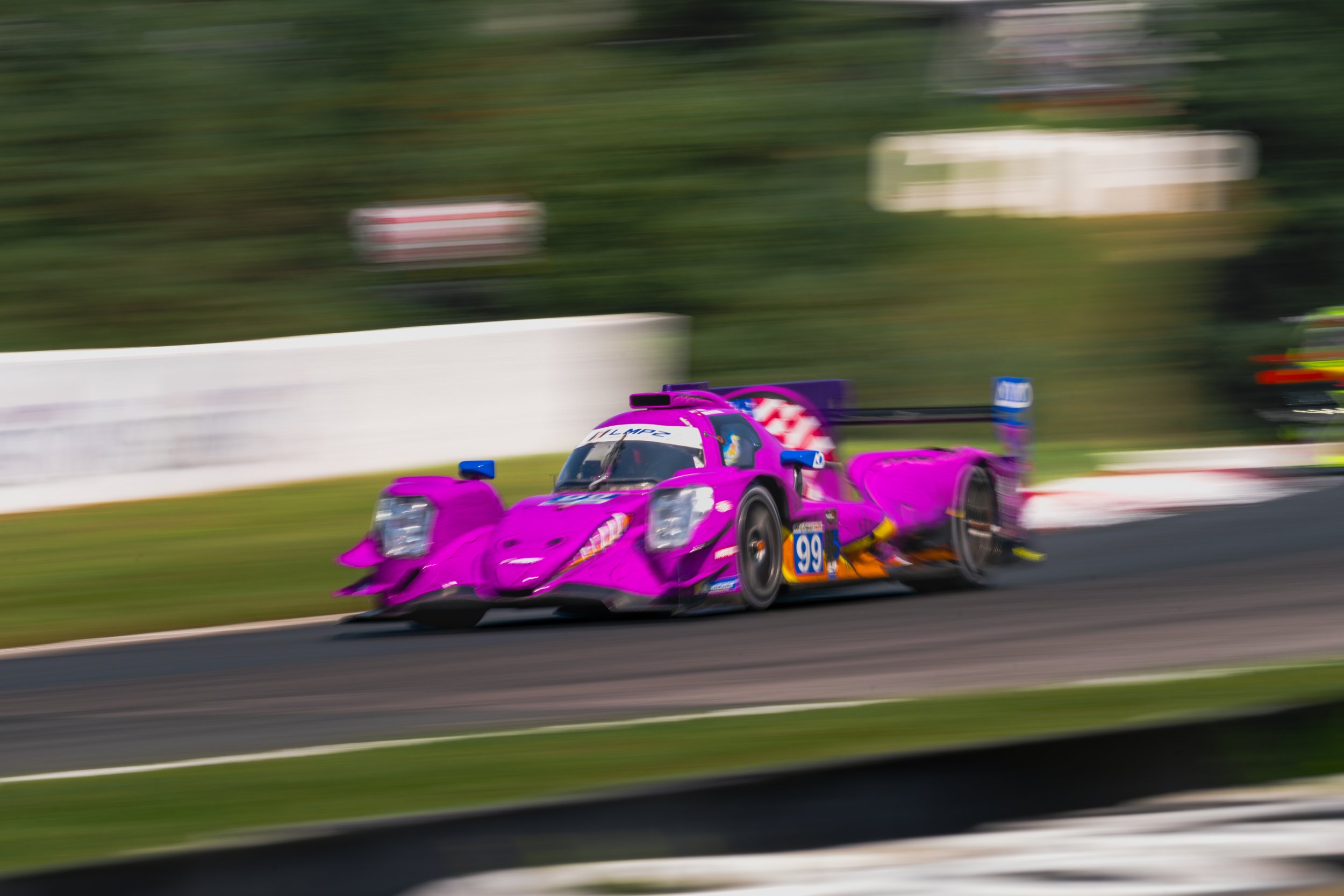 AO Racing 'Roxy" around turn 3 at CTMP during the IMSA Weathertech Championship