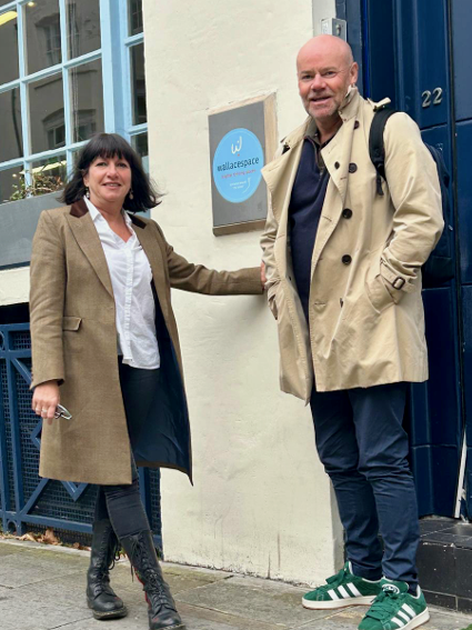 Jo Sellick with Renata Wallace, founder of Wallacespace