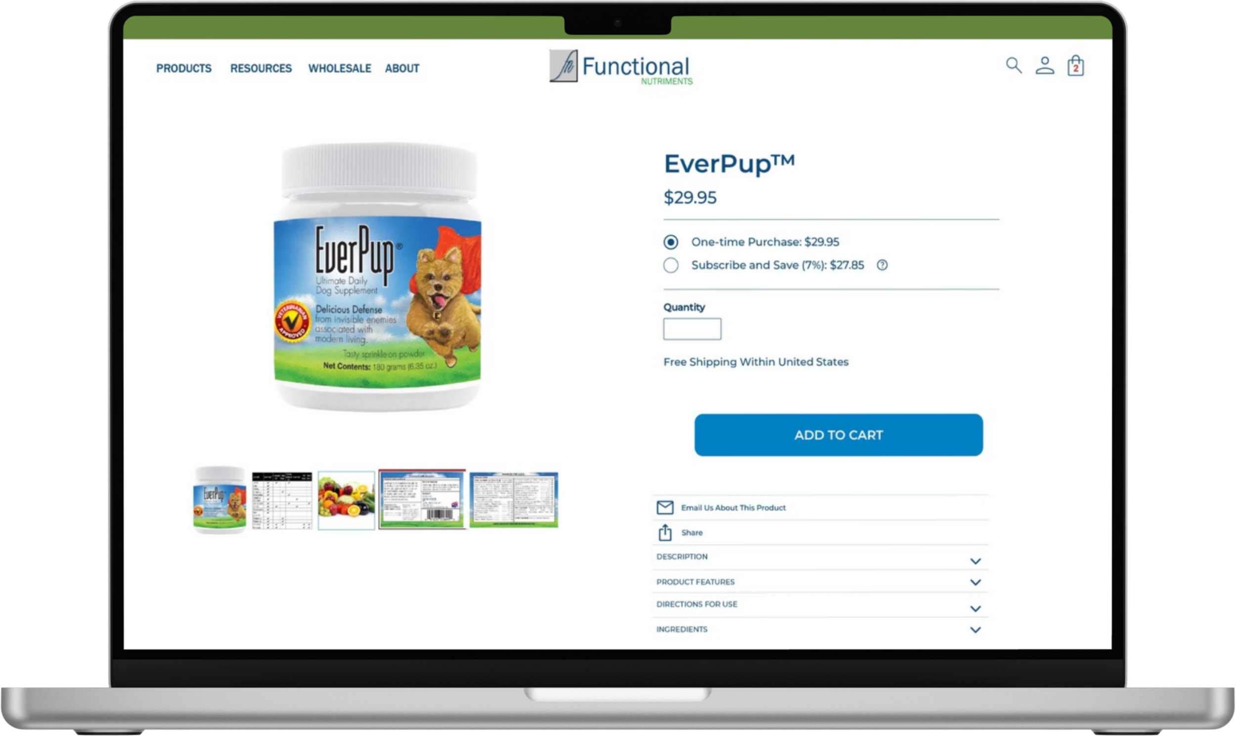Functional Nutriments Product Page