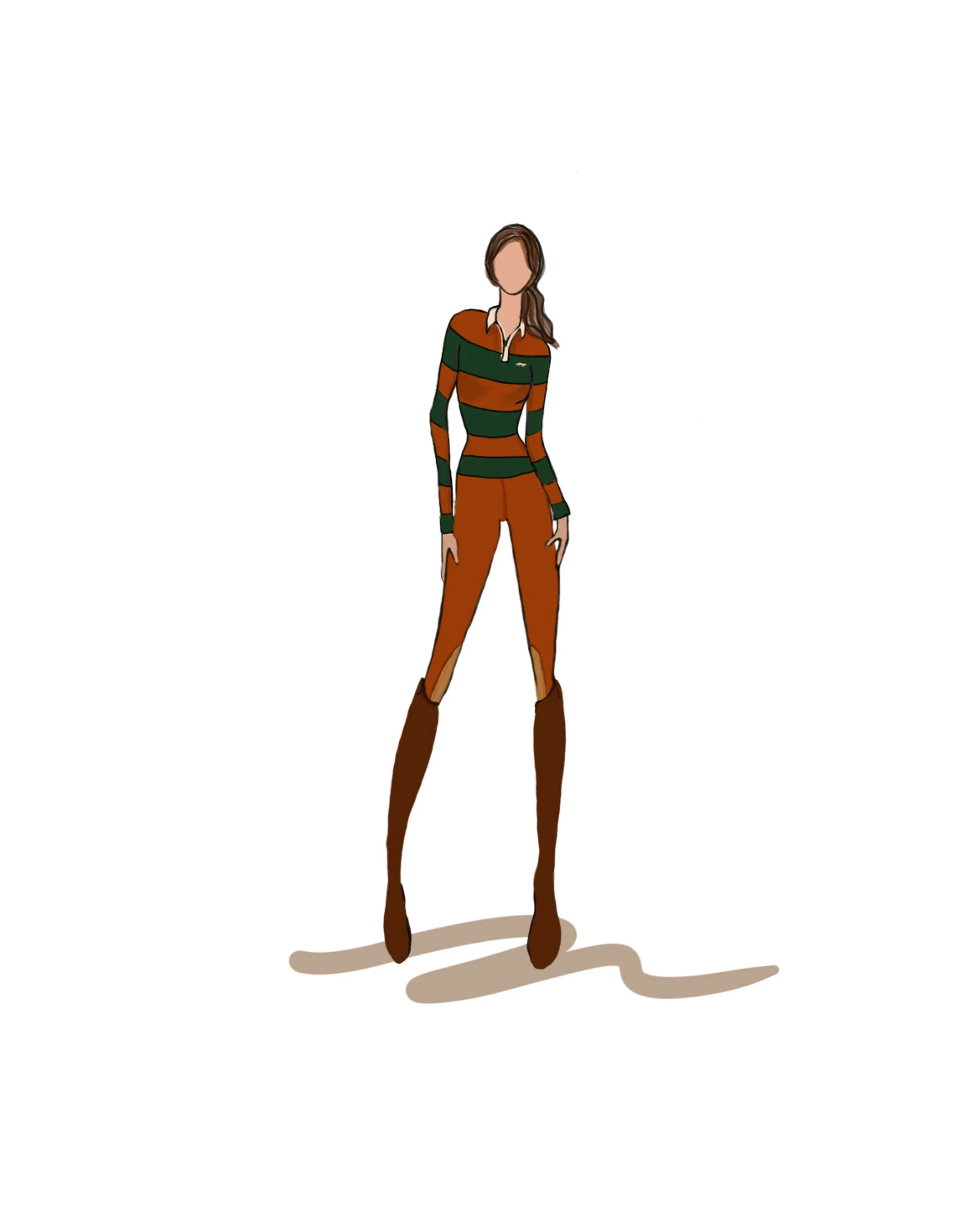 Equestrian clothing sketch 