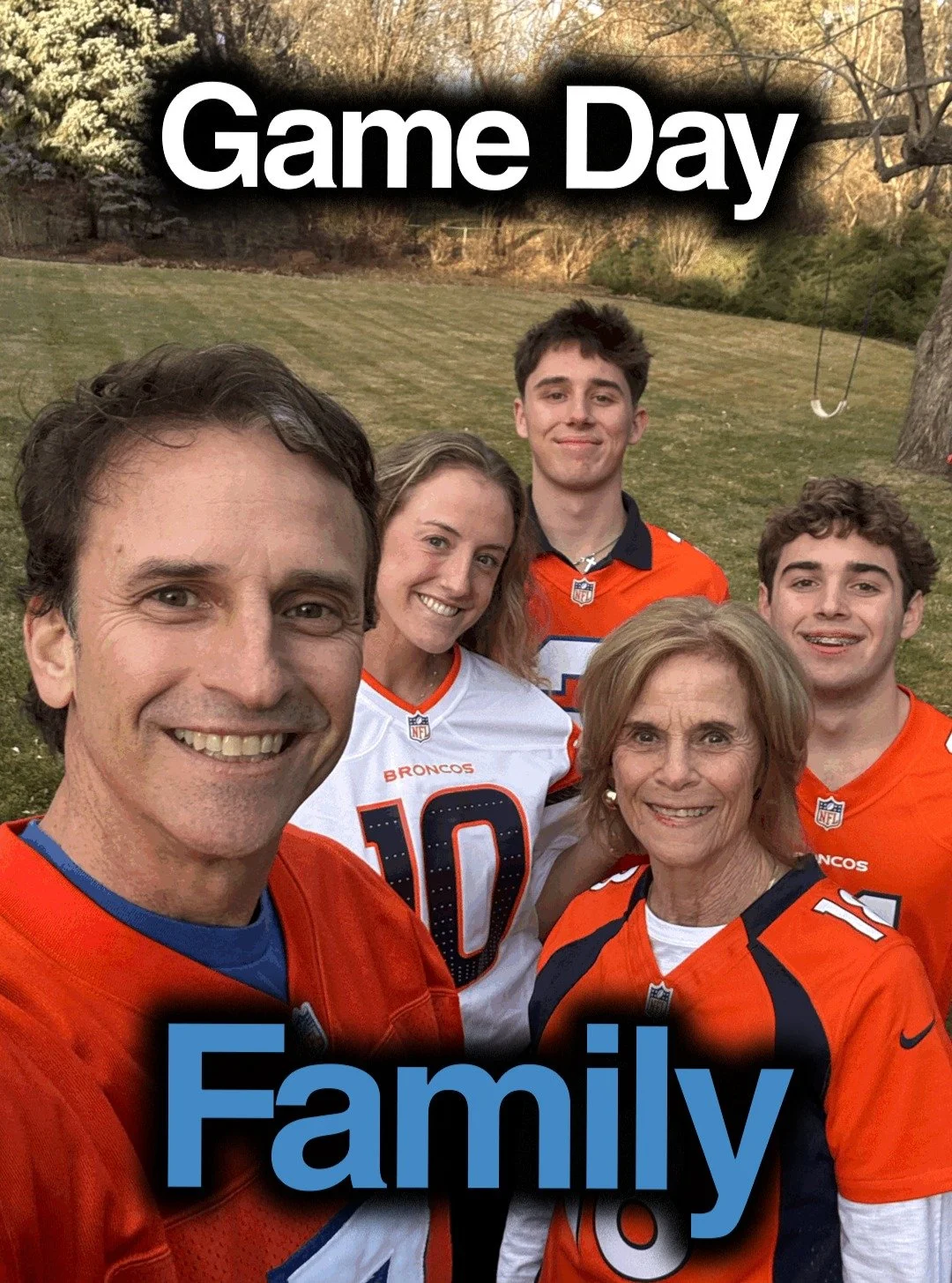 We hired a professional photographer for our Christmas photo&hellip;
And ended up revealing who we root for as a family.

We did the classic shot first&hellip; outside, beautiful scenery, dressed like we were heading to Christmas dinner.

And then&he