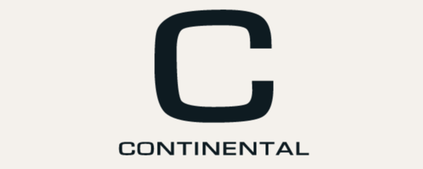Large black letter C with the word CONTINENTAL underneath on a light background.