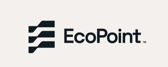 EcoPoint logo with stylized black lines and text on a light background.