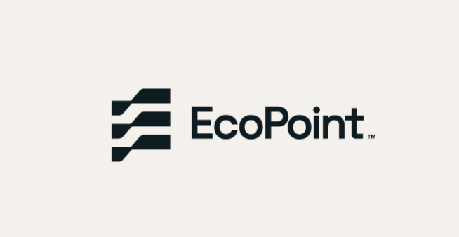 EcoPoint logo with stylized black icon and text on a light background.